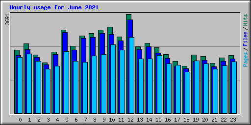 Hourly usage for June 2021